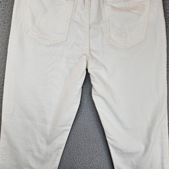 Zara White Jeans Womens Sz 4 Denim High Waisted Mom Fit Ankle Length Comfort - Picture 10 of 12